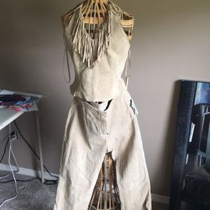 Wilson Leather two piece halter top pant set